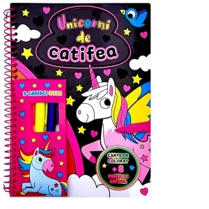Coperta cărții Unicorni de catifea. Carte de colorat