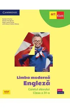 Coperta cărții Limba engleza. Limba moderna - Clasa 4 - Caietul elevului - Herbert Puchta, Gunter Gerngross, Peter Lewis-Jones, Oana-Cristina Stoica