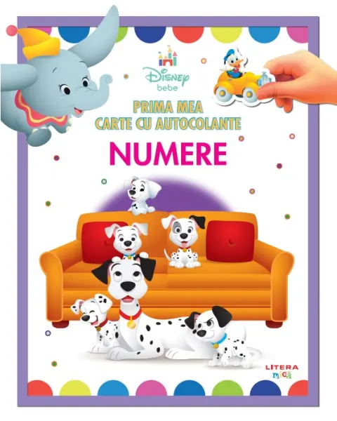 Coperta cărții Disney bebe. Prima mea carte cu autocolante. Numere