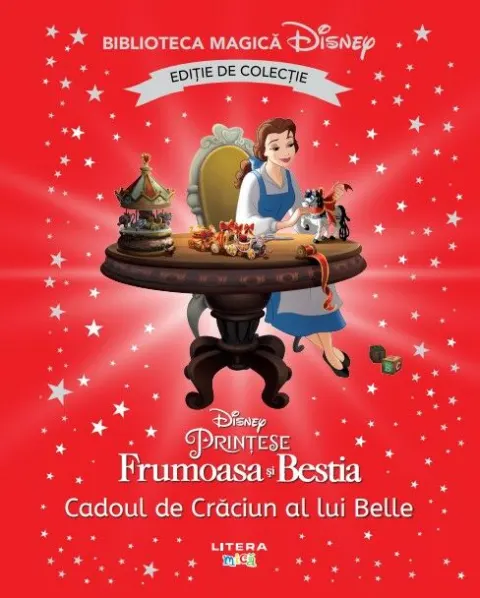 Coperta cărții Frumoasa si Bestia. Cadoul de Craciun al lui Belle. Disney. Biblioteca magica. Editie de colectie