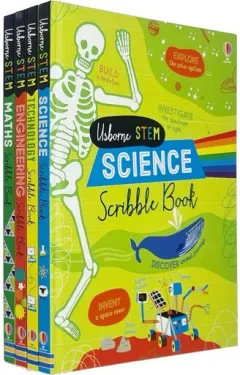 Coperta cărții Usborne Stem Science Scribble Book Series - 4 Books Collection Set