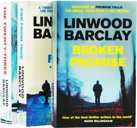 Coperta cărții Promise Falls Trilogy Series Linwood Barclay 3 Books Collection Set (Broken Promise, Far From True & The Twenty-Three)