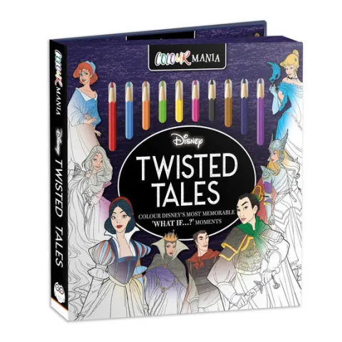 Coperta cărții Disney: Twisted Tales Colourmania (Colouring Book and Pencil Set)
