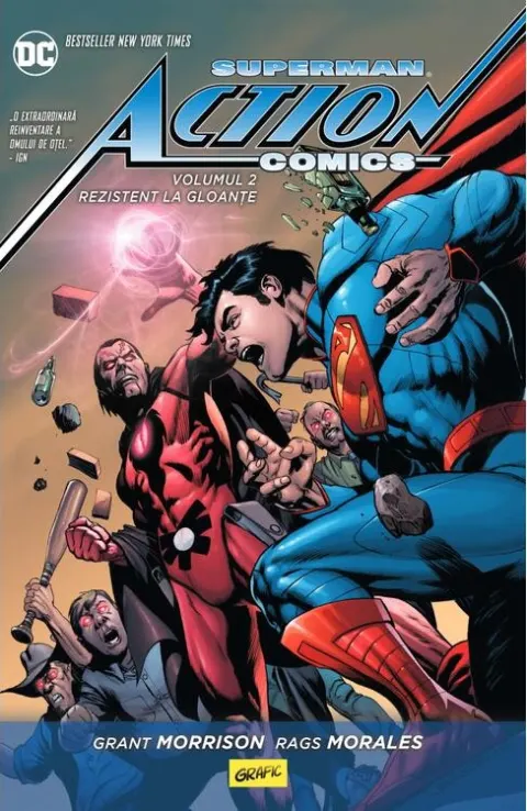 Coperta cărții Superman Action Comics #2: Rezistent la gloanțe