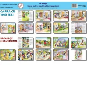 Coperta cărții Set Planse povesti: Capra cu trei iezi (9 planse A3), Pacala si negustorul (9 planse A3)