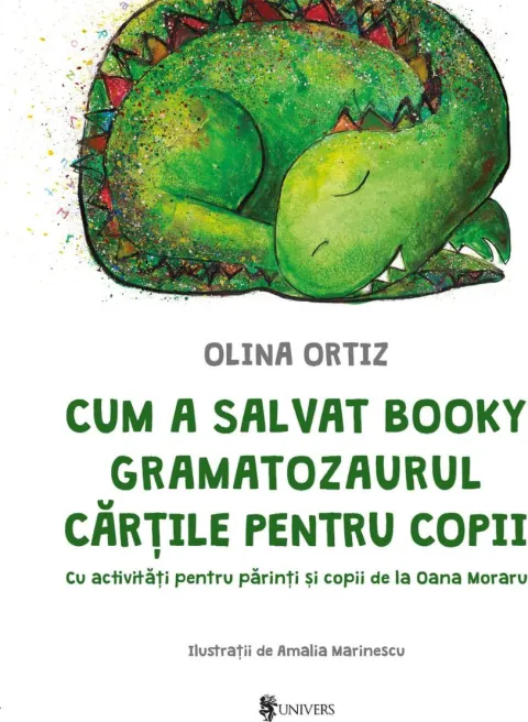 Coperta cărții Cum a salvat Booky Gramatozaurul cartile pentru copii. Cu activitati pentru parinti si copii
