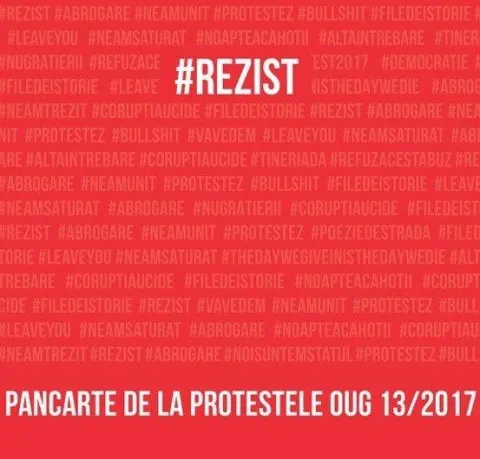 Coperta cărții #Rezist. Proteste împotriva OUG 13/2017 |