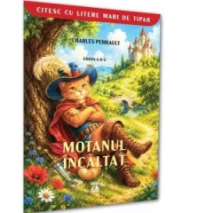 Coperta cărții Motanul incaltat. Colectia Citesc cu litere mari de tipar. Editia a II-a