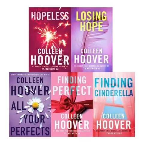Coperta cărții Hopeless Series By Colleen Hoover 5 Books Collection Set (Losing Hope, Finding Cinderella, Hopeless, Finding Perfect & All Your Perfect)