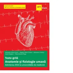 Coperta cărții Teste-grila Anatomie si fiziologie umana. Admiterea 2024 la universitatile de medicina dupa manualul Barrons Anatomie si fiziologie umana