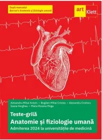 Coperta cărții Teste-grila Anatomie si fiziologie umana. Admiterea 2024 la universitatile de medicina dupa manualul Barrons Anatomie si fiziologie umana