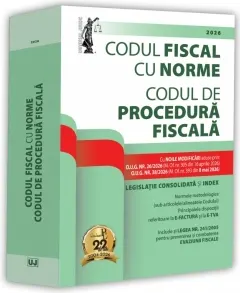 Coperta cărții Codul fiscal cu Norme si Codul de procedura fiscala: 2026 Editie tiparita pe hartie alba