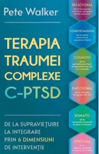 Coperta cărții Terapia Traumei Complexe C-PTSD. De la supravietuire la integrare prin 6 dimensiuni de interventie: relational, comportamental, cognitiv, emotional, somatic si spiritual