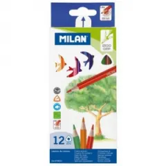 Coperta cărții Creion color 12 culori triunghiular MILAN
