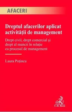 Coperta cărții Dreptul afacerilor aplicat activitatii de management