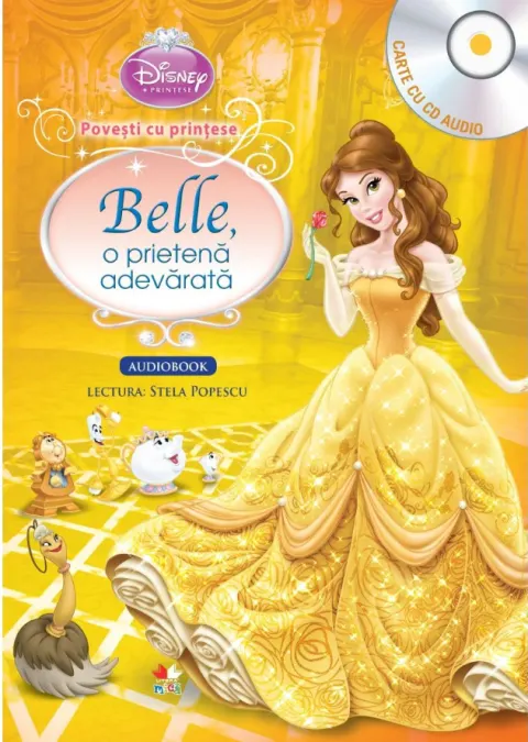 Coperta cărții Disney. Prințese. Povești cu prințese. Belle, o prietenă adevărată (Carte+CD)