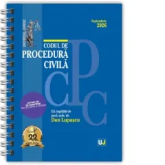 Coperta cărții Codul de procedura civila. Septembrie 2026. Editie spiralata, tiparita pe hartie alba
