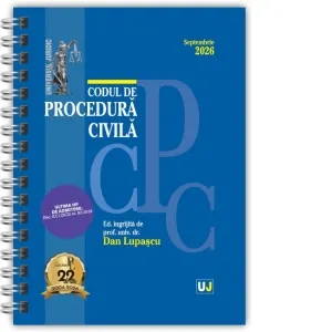 Coperta cărții Codul de procedura civila. Septembrie 2026. Editie spiralata, tiparita pe hartie alba