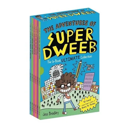 Coperta cărții The Adventures of Super Dweeb Series By Jess Bradley 6 Books Collection Box Set