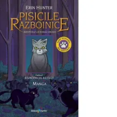 Coperta cărții Manga Pisicile Razboinice. Volumul 1: Aventurile lui Dunga Cenusie. Razboinicul ratacit