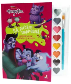 Coperta cărții Disney. Vampirina. Să pictăm împreună! Carte de colorat cu pensulă și acuarele