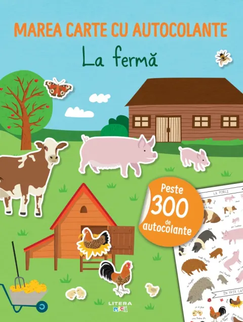 Coperta cărții Marea carte cu autocolante. La fermă