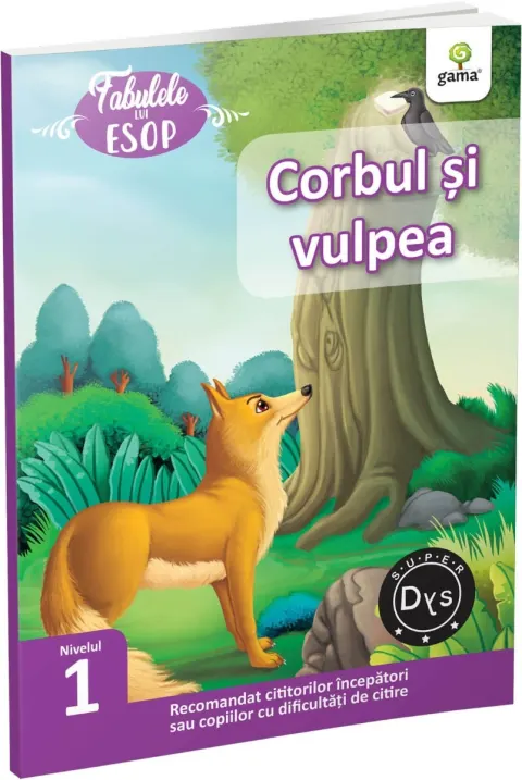 Coperta cărții Corbul si vulpea. Fabulele lui Esop: Nivelul 1
