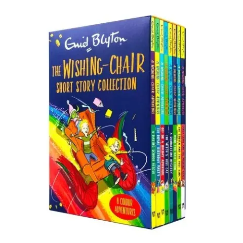 Coperta cărții The Wishing-Chair Short Story Collection 8 Books Box Set By Enid Blyton(Off on a Holiday Adventure, The Royal Birthday Party, A Daring School Rescue, The Witch's Lost Cat, Home for Half-Term and MORE!)