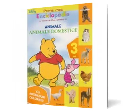 Coperta cărții Prima mea enciclopedie cu Winnie de Plus și prietenii lui. Animale domestice (3 ani) - Cu abțibilduri colorate