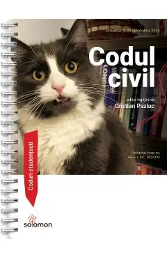 Coperta cărții Codul civil Act. 20 septembrie 2025 Ed. Spiralata