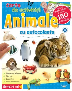 Coperta cărții Animale. Carte de activități cu autocolante