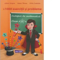 Coperta cărții 1000 exercitii si probleme. Culegere de matematica pentru clasa a III-a