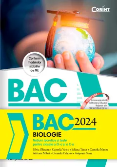 Coperta cărții Bacalaureat 2024 - Biologie. Noțiuni teoretice și teste pentru clasele a IX-a și a X-a