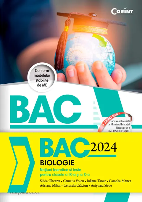 Coperta cărții Bacalaureat 2024 - Biologie. Noțiuni teoretice și teste pentru clasele a IX-a și a X-a