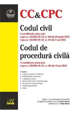 Coperta cărții Codul civil. Codul de procedura civila Ed.11 Act.9 iunie 2024 - Evelina Oprina, Radu Rizoiu