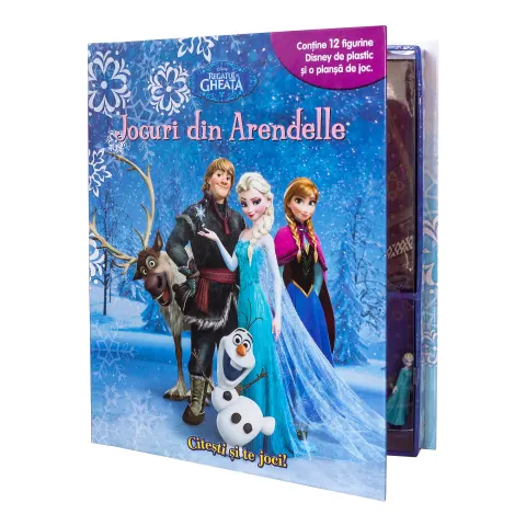 Coperta cărții Regatul de gheață. Jocuri din Arendelle. Citești și te joci (conține 12 figurine)