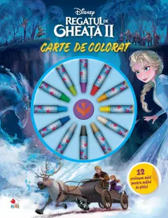 Coperta cărții Disney. Regatul de gheață II. Carte de colorat. 12 creioane mici pentru mâini de pitici