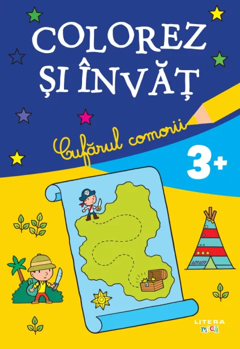 Coperta cărții Colorez si invat. Cufarul comorii (3+)