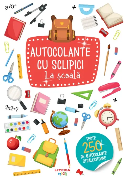 Coperta cărții Autocolante cu sclipici. La școală