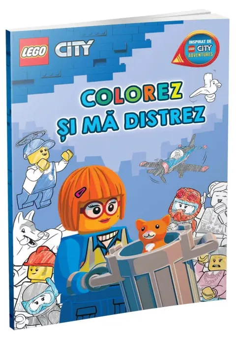 Coperta cărții Colorez si ma distrez – Orasul LEGO (carte de colorat)