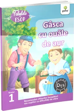 Coperta cărții Gasca cu ouale de aur. Fabulele lui Esop: Nivelul 1
