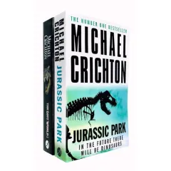 Coperta cărții Michael Crichton 2 Books Collection Set The Lost World Jurassic Park