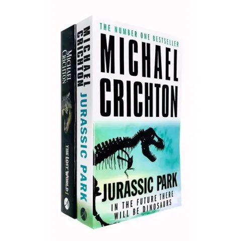 Coperta cărții Michael Crichton 2 Books Collection Set The Lost World Jurassic Park