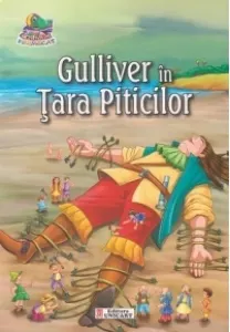 Coperta cărții Gulliver in Tara Piticilor. Carte de colorat + poveste (format A5) (Colectia Creionul fermecat)