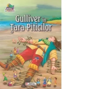 Coperta cărții Gulliver in Tara Piticilor. Carte de colorat + poveste (format A5) (Colectia Creionul fermecat)