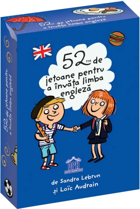 Coperta cărții 52 de jetoane pentru a invata limba engleza