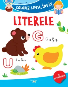Coperta cărții Colorez, lipesc, invat. Literele
