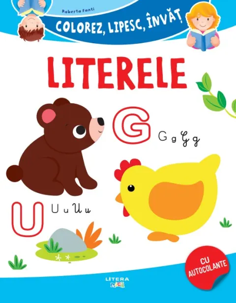 Coperta cărții Colorez, lipesc, invat. Literele