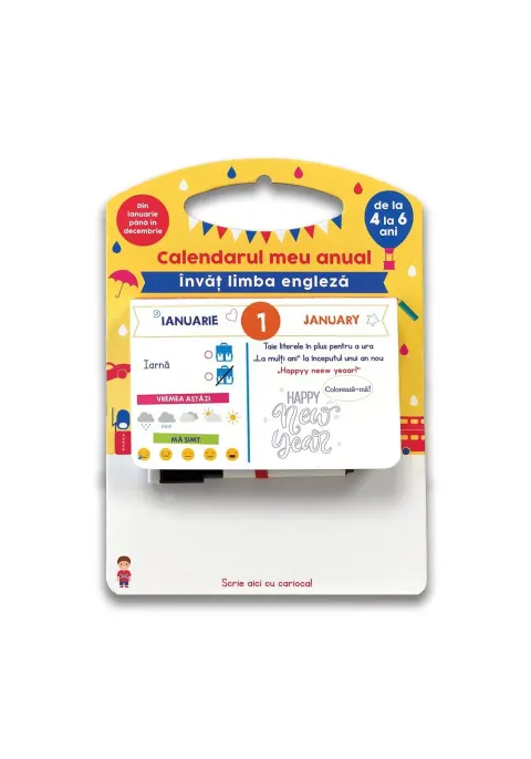 Coperta cărții Calendarul meu anual. Învăț limba engleză de la 4 la 6 ani