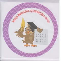 Coperta cărții Invata inmultirea si impartirea cu BU (21 de cartonase educative)